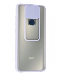 Newface Xiaomi Redmi Note 9 Kılıf Palm Buzlu Kamera Sürgülü Silikon - Lila