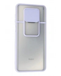 Newface Xiaomi Redmi Note 9 Pro Kılıf Palm Buzlu Kamera Sürgülü Silikon - Lila