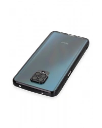 Newface Xiaomi Redmi Note 9 Pro Kılıf Razer Lensli Silikon - Siyah