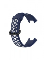 Newface Xiaomi Redmi Watch 2 Spor Delikli Kordon - Lacivert-Beyaz