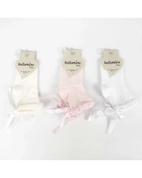  Oben Aks Kız Bebek Soket Çorap K48019 (ADET FİYATIDIR)