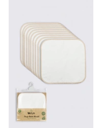 Organik 20x20 10Lu Penye Mendil 90102 Ekru