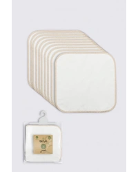 Organik 28x28 10Lu Penye Mendil 90101 Ekru