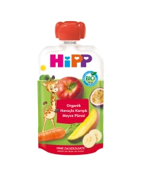 Organik Havuçlu Karışık Meyve Püresi 100 Gr