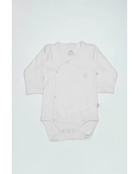 Organik Natural Basic Style Kruvaze Uzun Kol Body BS17102 Beyaz