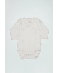 Organik Natural Basic Style Kruvaze Uzun Kol Body BS17102 Ekru