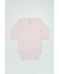 Organik Natural Basic Style Kruvaze Uzun Kol Body BS17102 Pembe