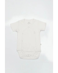 Organik Natural Basic Style Kruvaze Yarım Kol Body BS17101 Ekru