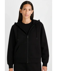 Oversize Geniş Kalıp Kapüşonlu Fermuarlı Sweatshirt