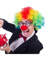 Palyaço Kostüm Aksesuar Seti 3’lü – Peruk Burun Gözlük