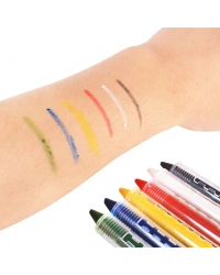 Palyaço Yüz Boyama Seti Kalemli Makyaj Boyama Seti 6 Renk