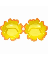 Papatya Şekilli Turuncu Sarı Renkli Hawaii Konsept Parti Gözlüğü 15x7 cm