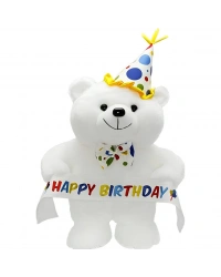 Papyonlu Happy Birthday Peluş Ayı 45 cm