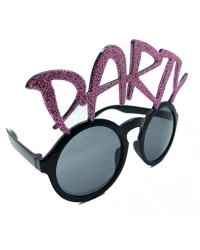 Party Yazılı Simli Pembe Renk Parti Gözlüğü 15x7 cm