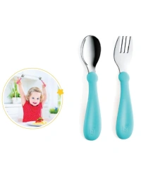  Paslanmaz Çelik Çatal Kaşık Seti 522 Turkuaz