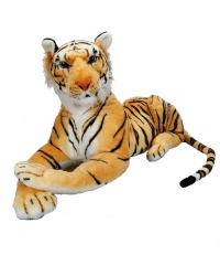 Peluş Yatan Kahverengi Kaplan