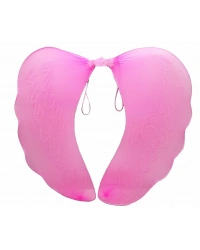 Pembe Renk Ortası Pembe Tüylü Tül Peri Kanadı 40x50 cm