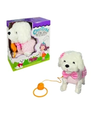 PFT-B025 PELUŞ TASMALI YÜRÜYEN KÖPEK PEMBE -VRD