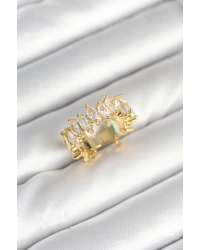 Pirinç Arpa Baget Zirkon Taşlı Kadın Yüzük