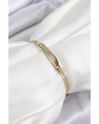 Pirinç Dikdörtgen Model Gold Renk Xuping Bebek Künyesi