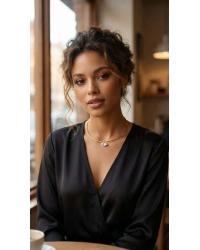 Pirinç Gold Renk Choker Model Zirkon Taşlı Kadın Kolye