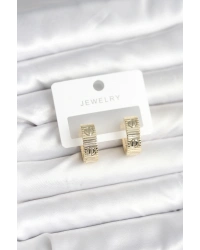 Pirinç Gold Renk Halka Kadın Küpe