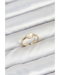 Pirinç Gold Renk Kalpli Kadın Yüzük