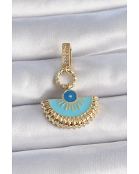 Pirinç Gold Renk Nazar Boncuklu Ajda Charm