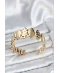 Pirinç Gold Renk Parçalı Model Kadın Bileklik