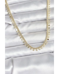 Pirinç Gold Renk Sıralı Yıldız Kadın Kolye