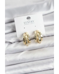 Pirinç Gold Renk Vintage Halka Model Kadın Küpe