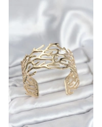 Pirinç Gold Renk Vintage Model Kadın Bileklik