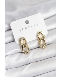 Pirinç Gold Renk Zincir Model Kadın Küpe