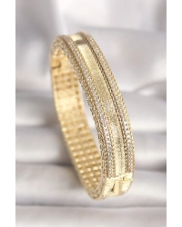 Pirinç Gold Renk Zirkon Taşlı Bileklik