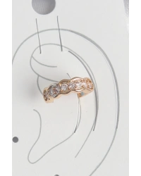 Pirinç Gold Renk Zirkon Taşlı Kadın Kıkırdak Küpe