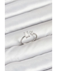 Pirinç Gold Renk Zirkon Taşlı Kadın Yüzük