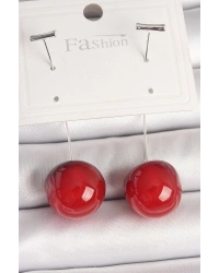 Pirinç Gümüş Renk Çivi Kiraz Model Kadın Küpe