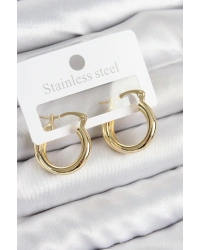 Pirinç Halka Model Gold Renk Kadın Küpe