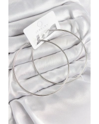 Pirinç Halka Model Gümüş Renk Kadın Küpe