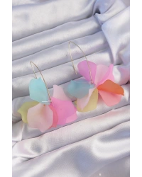 Pirinç Karışık Renkli Flora Küpe