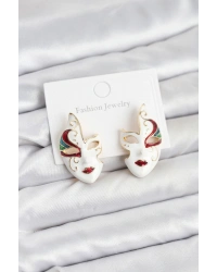 Pirinç Maske Model Kadın Küpe