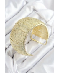 Pirinç Tel Sarma Model Gold Renk Kadın Bileklilk