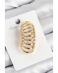 Pirinç Yay Model Gold Renk Sağ Kıkırdak Küpe