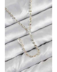 Pirinç Zirkon Taşlı Gold Renk Kadın Y Kolye