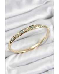 Pirinç Zirkon Taşlı Kelebek Model Gold Renk Kadın Kelepçe