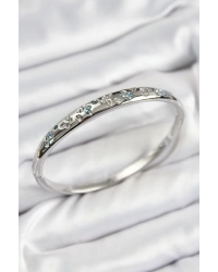 Pirinç Zirkon Taşlı Kelebek Model Gümüş Renk Kadın Kelepçe