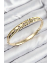 Pirinç Zirkon Taşlı Kutup Yıldızı Model Gold Renk Kadın Kelepçe