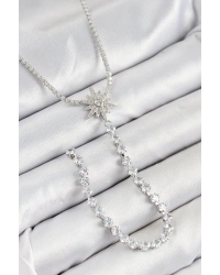 Pirinç Zirkon Taşlı Kutup Yıldızı Model Gold Renk Y Kolye