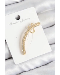 Pirinç Zirkon Taşlı Model Gold Renk Sağ Kıkırdak Küpe