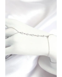 Pirinç Zirkon Taşlı Y Model Gümüş Renk Kadın Şahmeran